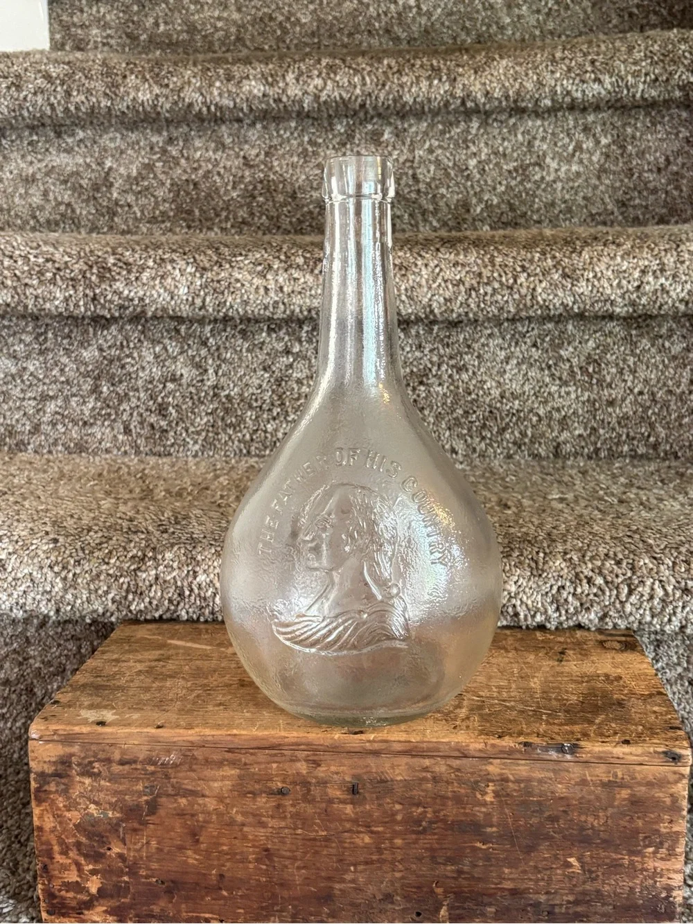 Clear Glass Decorative Bottle Vase - Home Accents